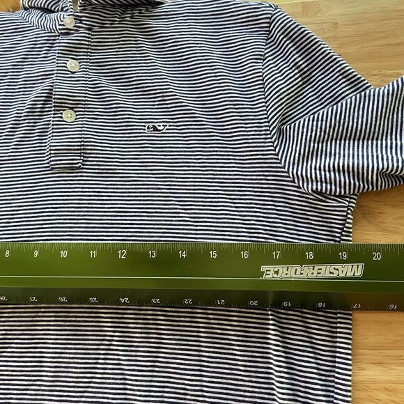Vineyard Vines Top Edgartown Polo Stretch Slim Fit Golf Nautical Stripe XLarge - Picture 5 of 7